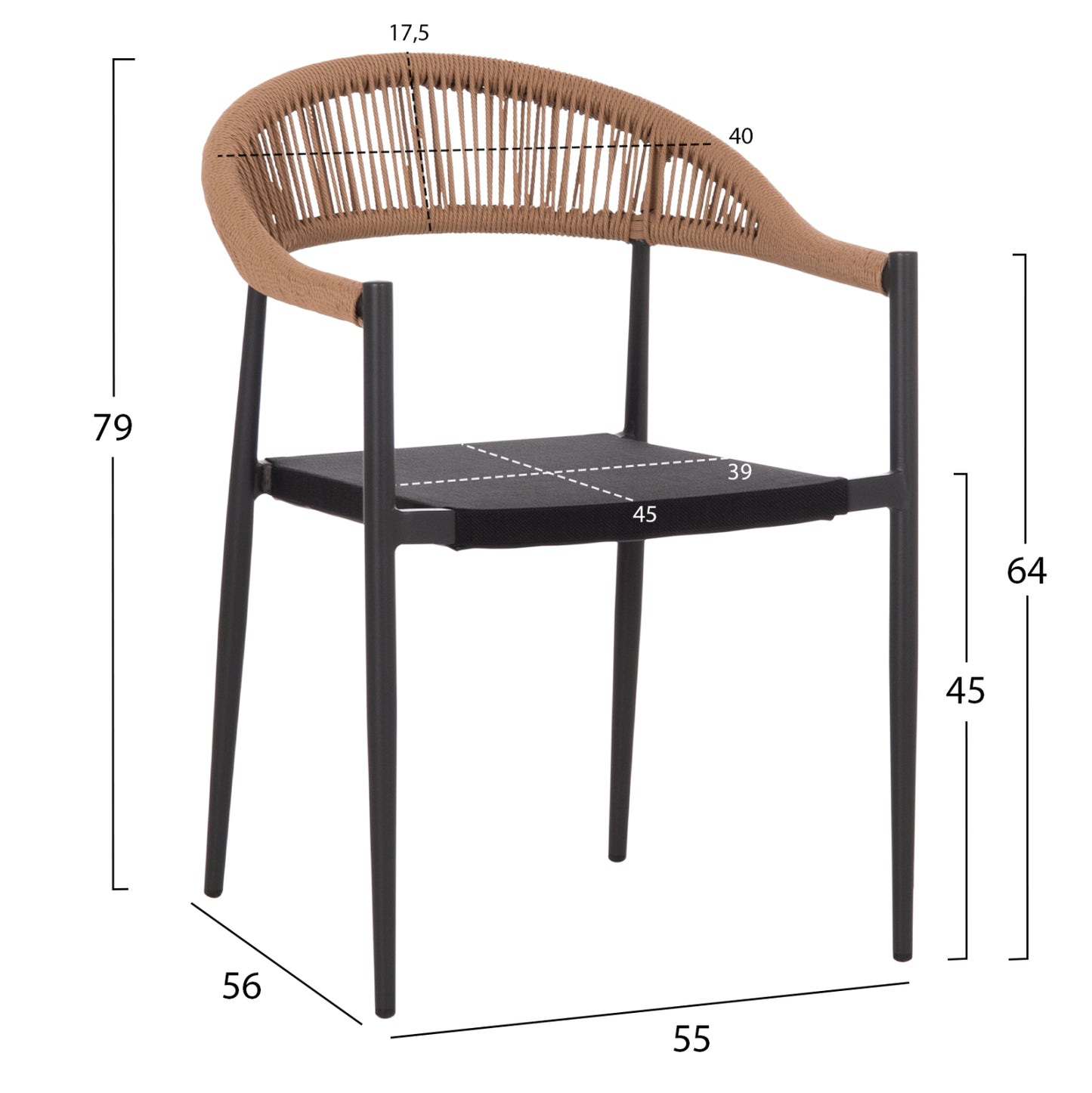 ΠΟΛΥΘΡΟΝΑ BERG ΑΛΟΥΜΙΝΙΟ & TEXTILENE ΣΚΟΥΡΟ ΓΚΡΙ P.E. TWISTED RATTAN 55x56x79