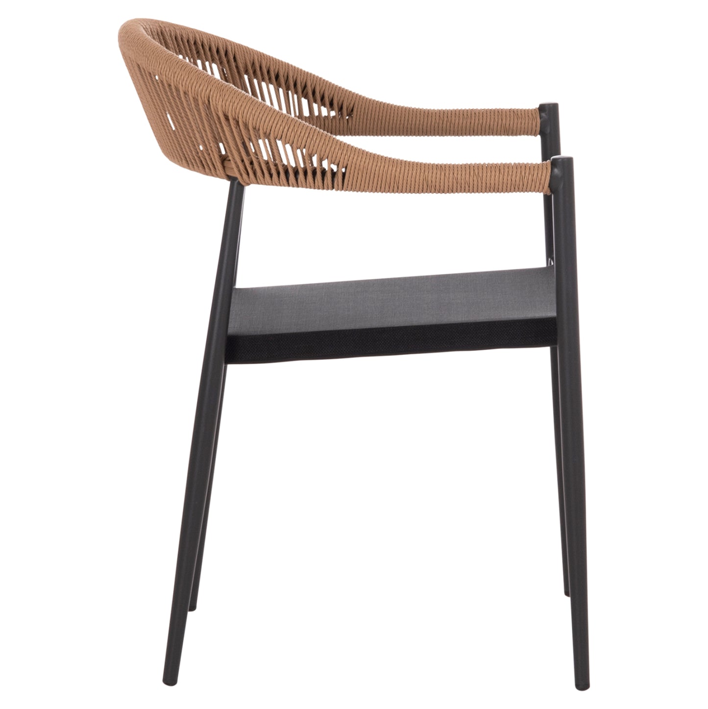 ΠΟΛΥΘΡΟΝΑ BERG ΑΛΟΥΜΙΝΙΟ & TEXTILENE ΣΚΟΥΡΟ ΓΚΡΙ P.E. TWISTED RATTAN 55x56x79
