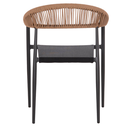 ΠΟΛΥΘΡΟΝΑ BERG ΑΛΟΥΜΙΝΙΟ & TEXTILENE ΣΚΟΥΡΟ ΓΚΡΙ P.E. TWISTED RATTAN 55x56x79