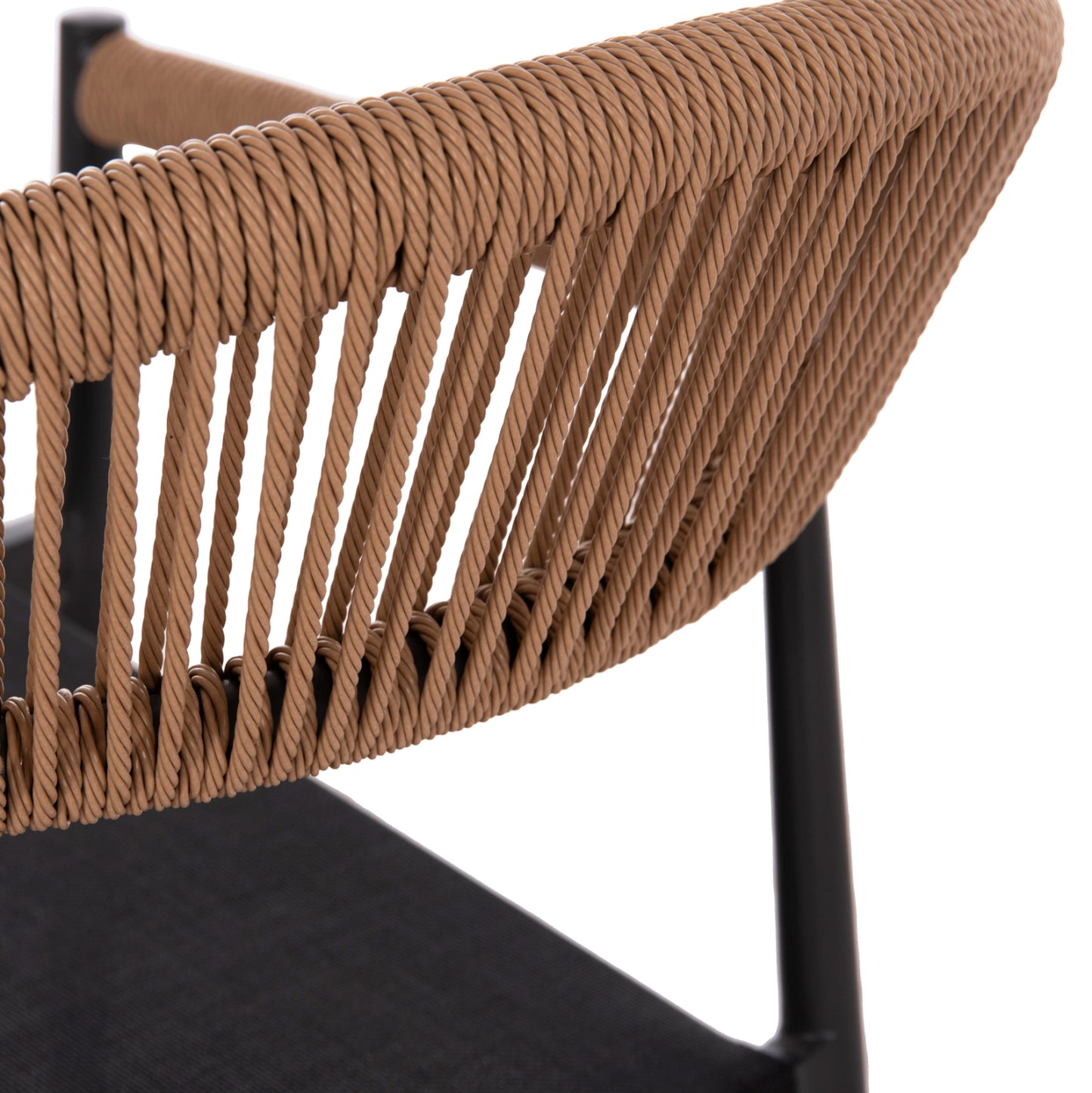 ΠΟΛΥΘΡΟΝΑ BERG ΑΛΟΥΜΙΝΙΟ & TEXTILENE ΣΚΟΥΡΟ ΓΚΡΙ P.E. TWISTED RATTAN 55x56x79