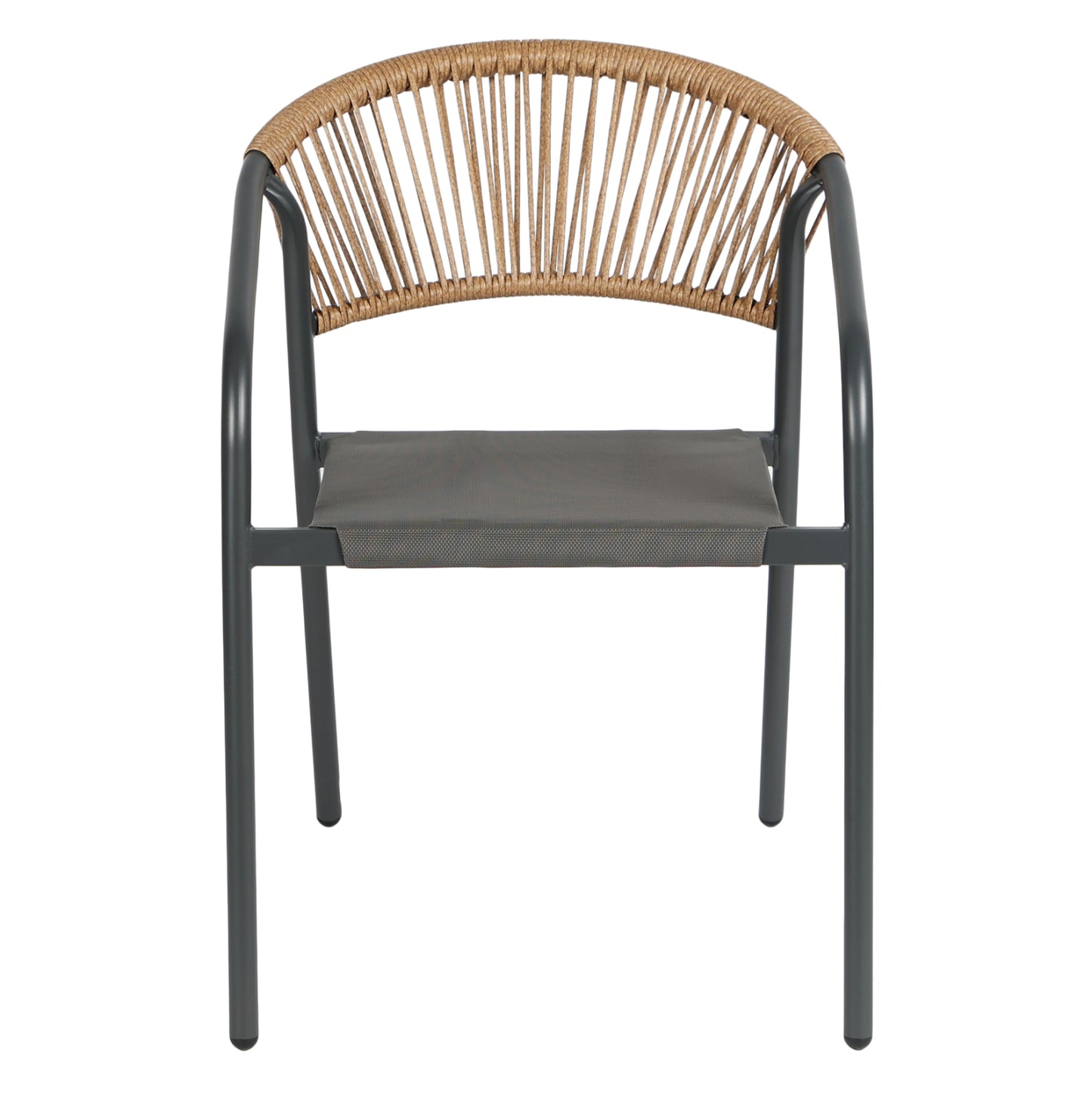 ΠΟΛΥΘΡΟΝΑ HOMAN ΓΚΡΙ ΜΕΤΑΛΛΟ & TEXTILENE ΜΠΕΖ P.E. RATTAN 53x58x75