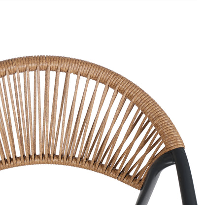 ΠΟΛΥΘΡΟΝΑ HOMAN ΓΚΡΙ ΜΕΤΑΛΛΟ & TEXTILENE ΜΠΕΖ P.E. RATTAN 53x58x75