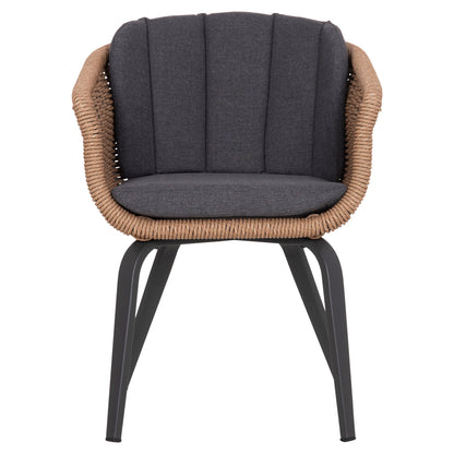 ΠΟΛΥΘΡΟΝΑ VICTUS ΑΛΟΥΜΙΝΙΟ & OLEFIN ΓΚΡΙ-TWIST WICKER 60x62x76