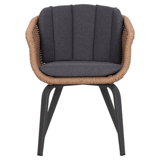 ΠΟΛΥΘΡΟΝΑ VICTUS ΑΛΟΥΜΙΝΙΟ & OLEFIN ΓΚΡΙ-TWIST WICKER 60x62x76