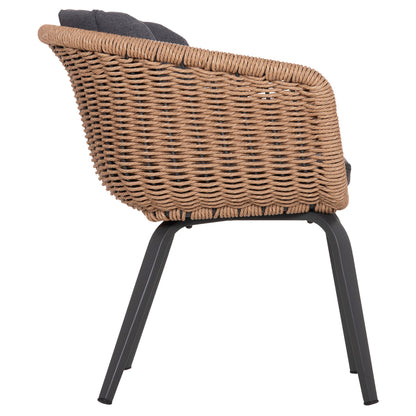 ΠΟΛΥΘΡΟΝΑ VICTUS ΑΛΟΥΜΙΝΙΟ & OLEFIN ΓΚΡΙ-TWIST WICKER 60x62x76