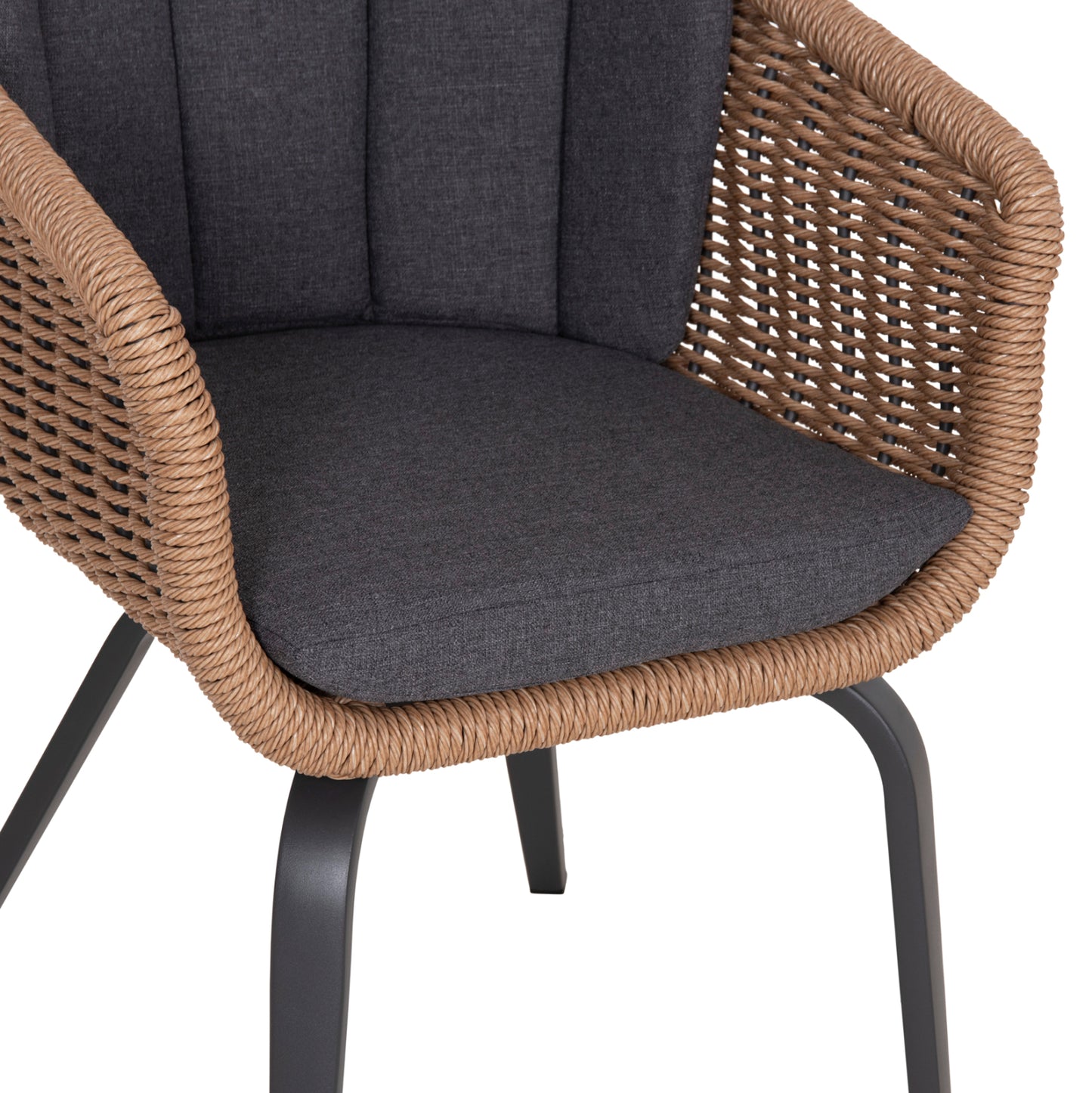 ΠΟΛΥΘΡΟΝΑ VICTUS ΑΛΟΥΜΙΝΙΟ & OLEFIN ΓΚΡΙ-TWIST WICKER 60x62x76