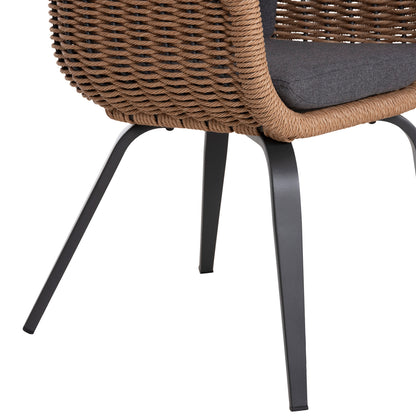 ΠΟΛΥΘΡΟΝΑ VICTUS ΑΛΟΥΜΙΝΙΟ & OLEFIN ΓΚΡΙ-TWIST WICKER 60x62x76