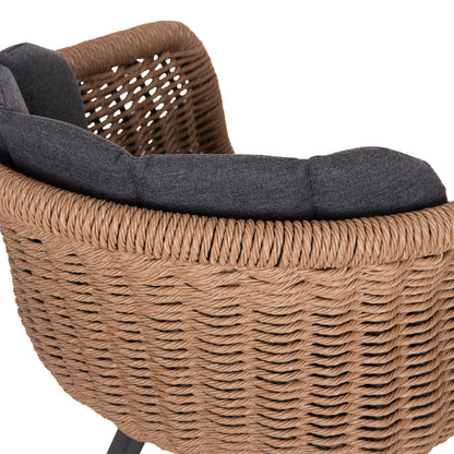 ΠΟΛΥΘΡΟΝΑ VICTUS ΑΛΟΥΜΙΝΙΟ & OLEFIN ΓΚΡΙ-TWIST WICKER 60x62x76