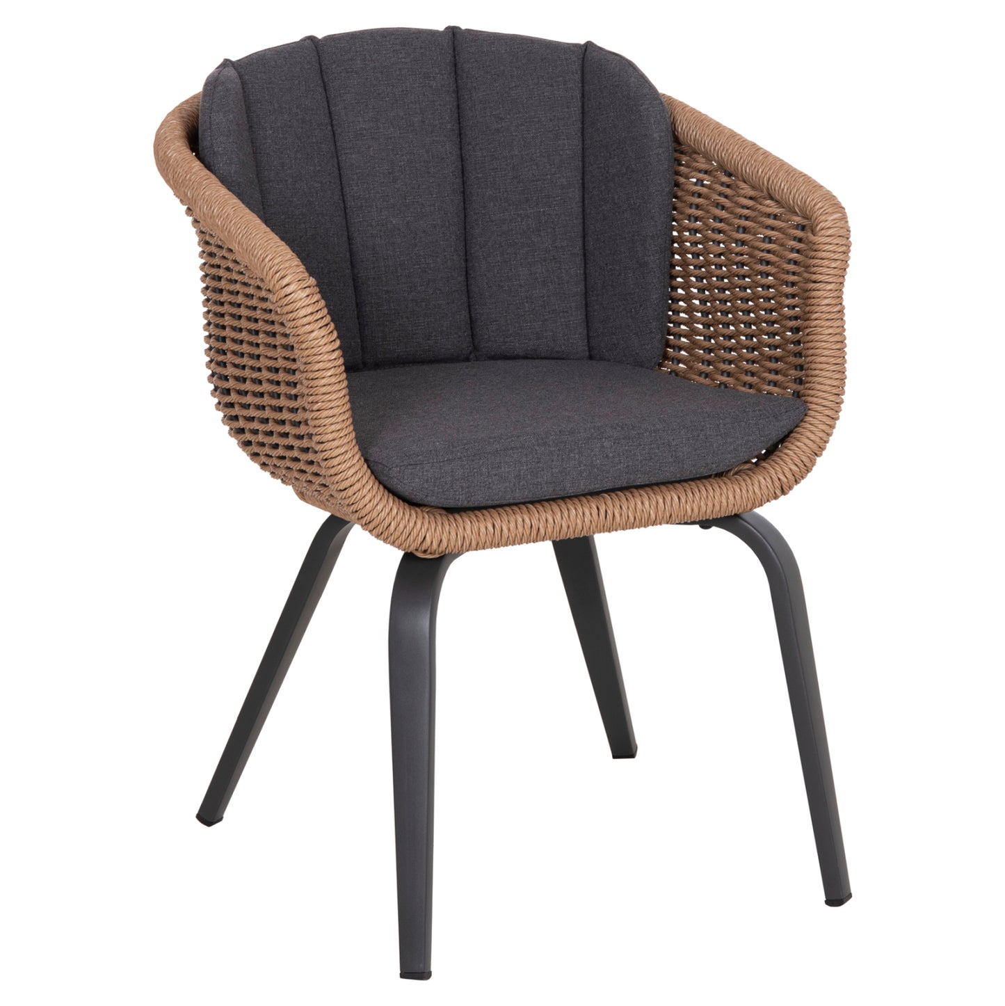 ΠΟΛΥΘΡΟΝΑ VICTUS ΑΛΟΥΜΙΝΙΟ & OLEFIN ΓΚΡΙ-TWIST WICKER 60x62x76