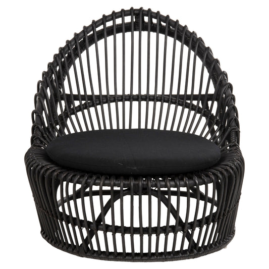 ΠΟΛΥΘΡΟΝΑ ENTROPY ΦΥΣΙΚΟ RATTAN ΜΕ ΜΑΞΙΛΑΡΙ-ΜΑΥΡΟ 80x97x85