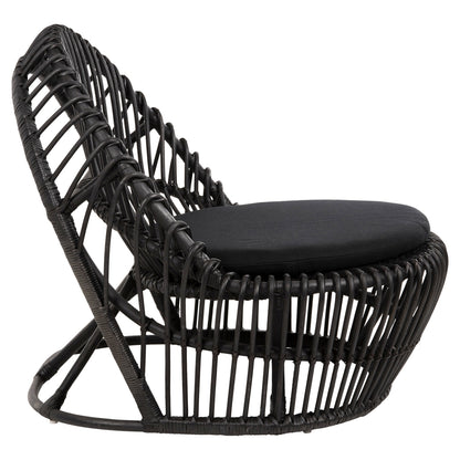 ΠΟΛΥΘΡΟΝΑ ENTROPY ΦΥΣΙΚΟ RATTAN ΜΕ ΜΑΞΙΛΑΡΙ-ΜΑΥΡΟ 80x97x85