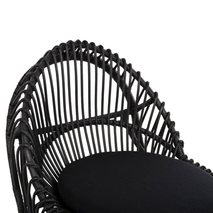 ΠΟΛΥΘΡΟΝΑ ENTROPY ΦΥΣΙΚΟ RATTAN ΜΕ ΜΑΞΙΛΑΡΙ-ΜΑΥΡΟ 80x97x85