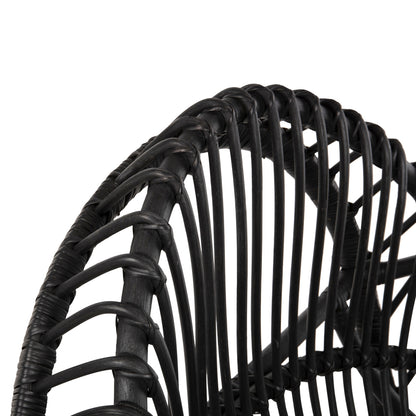 ΠΟΛΥΘΡΟΝΑ ENTROPY ΦΥΣΙΚΟ RATTAN ΜΕ ΜΑΞΙΛΑΡΙ-ΜΑΥΡΟ 80x97x85