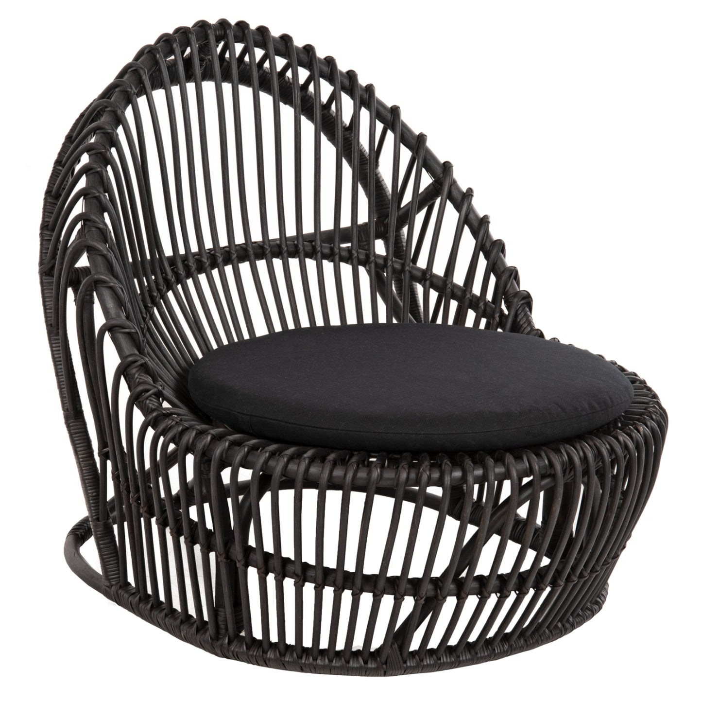 ΠΟΛΥΘΡΟΝΑ ENTROPY ΦΥΣΙΚΟ RATTAN ΜΕ ΜΑΞΙΛΑΡΙ-ΜΑΥΡΟ 80x97x85