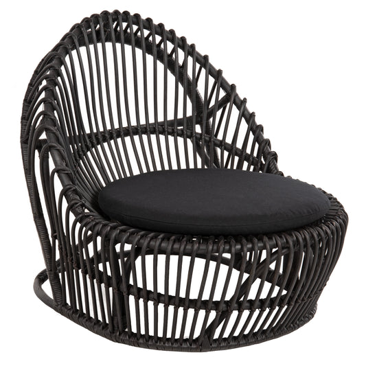 ΠΟΛΥΘΡΟΝΑ ENTROPY ΦΥΣΙΚΟ RATTAN ΜΕ ΜΑΞΙΛΑΡΙ-ΜΑΥΡΟ 80x97x85