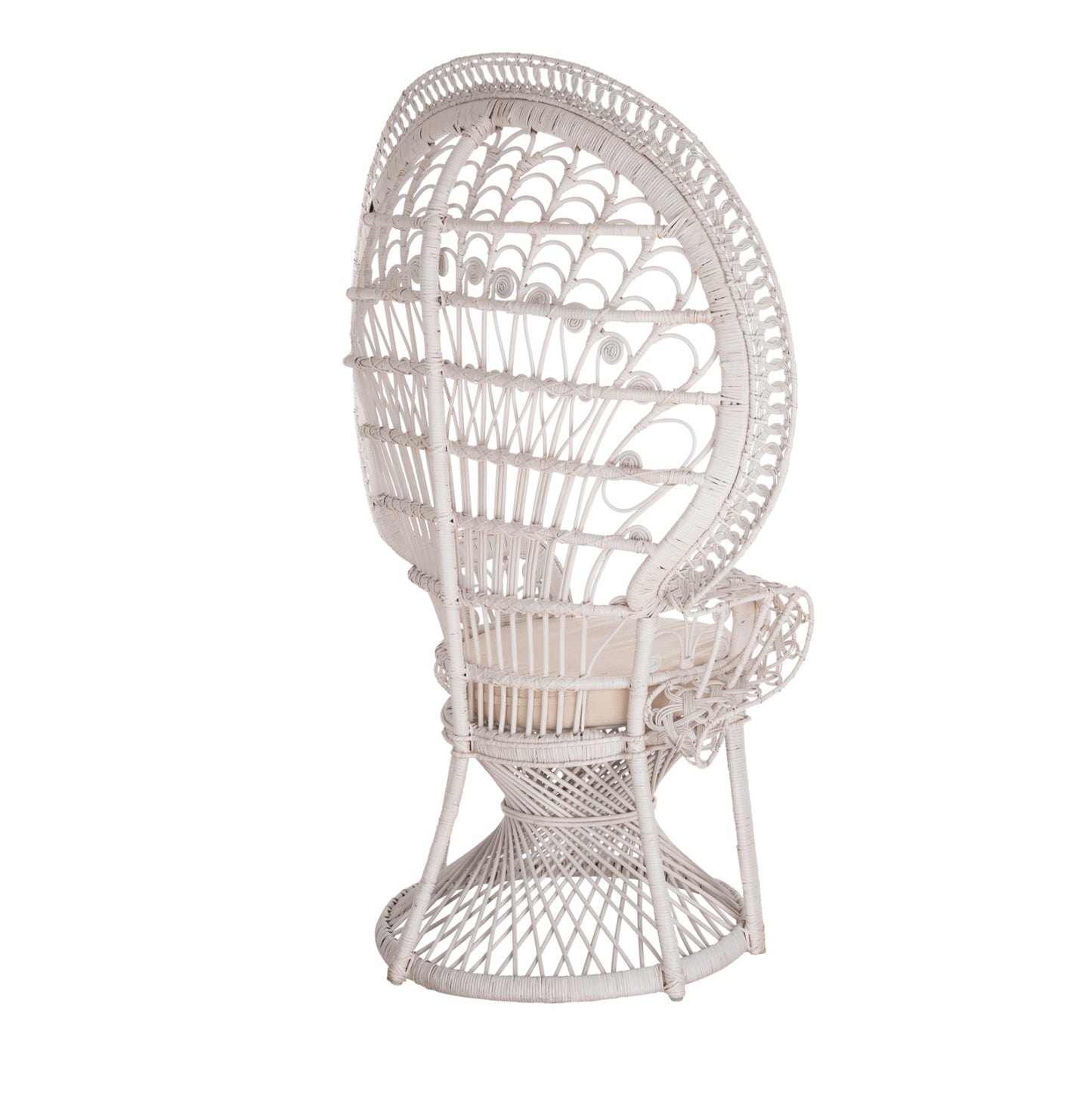 ΠΟΛΥΘΡΟΝΑ ROYAL PEACOCK RATTAN ΣΕ ΛΕΥΚΟ ΜΑΞΙΛΑΡΙ ΛΕΥΚΟ 114x72x150