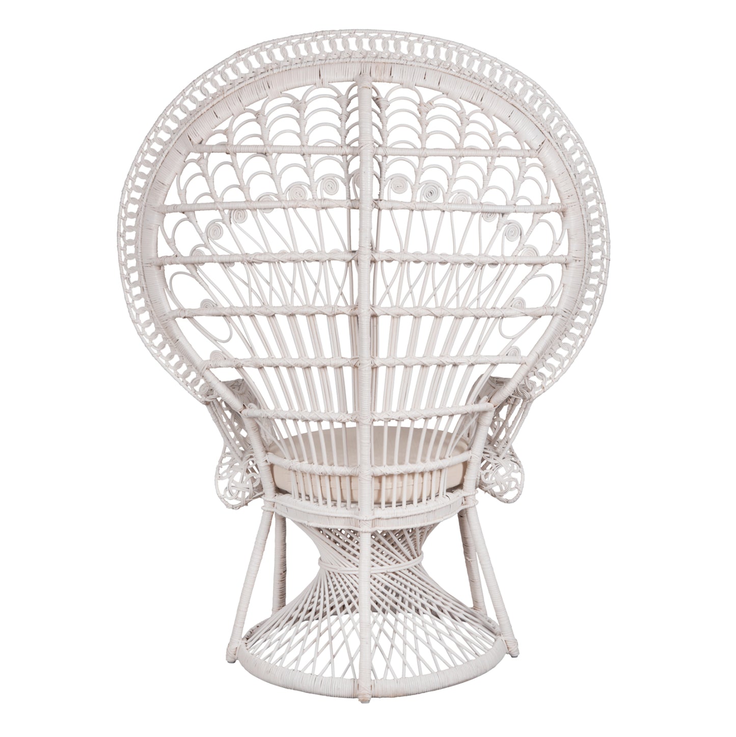 ΠΟΛΥΘΡΟΝΑ ROYAL PEACOCK RATTAN ΣΕ ΛΕΥΚΟ ΜΑΞΙΛΑΡΙ ΛΕΥΚΟ 114x72x150