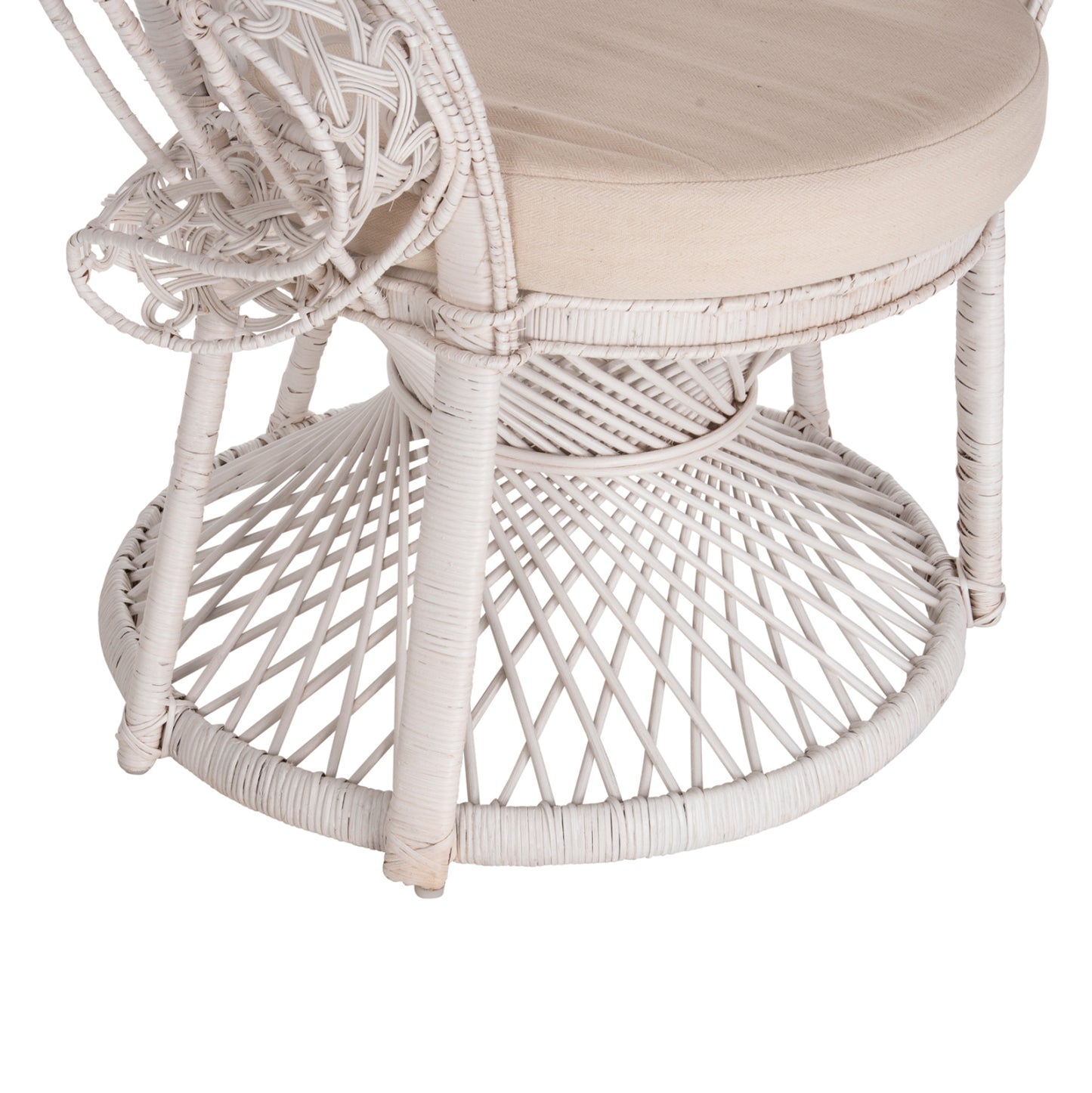 ΠΟΛΥΘΡΟΝΑ ROYAL PEACOCK RATTAN ΣΕ ΛΕΥΚΟ ΜΑΞΙΛΑΡΙ ΛΕΥΚΟ 114x72x150