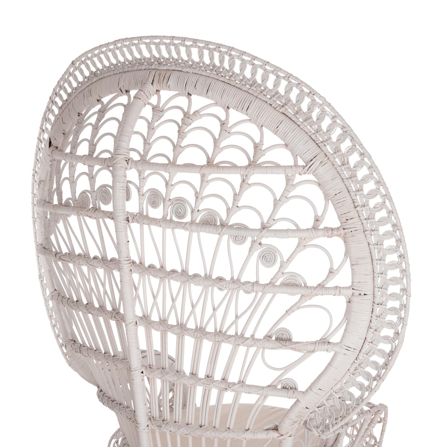 ΠΟΛΥΘΡΟΝΑ ROYAL PEACOCK RATTAN ΣΕ ΛΕΥΚΟ ΜΑΞΙΛΑΡΙ ΛΕΥΚΟ 114x72x150
