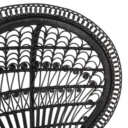 ΠΟΛΥΘΡΟΝΑ ROYAL PEACOCK RATTAN ΜΑΥΡΟ ΜΑΞΙΛΑΡΙ ΜΑΥΡΟ 114x72x150