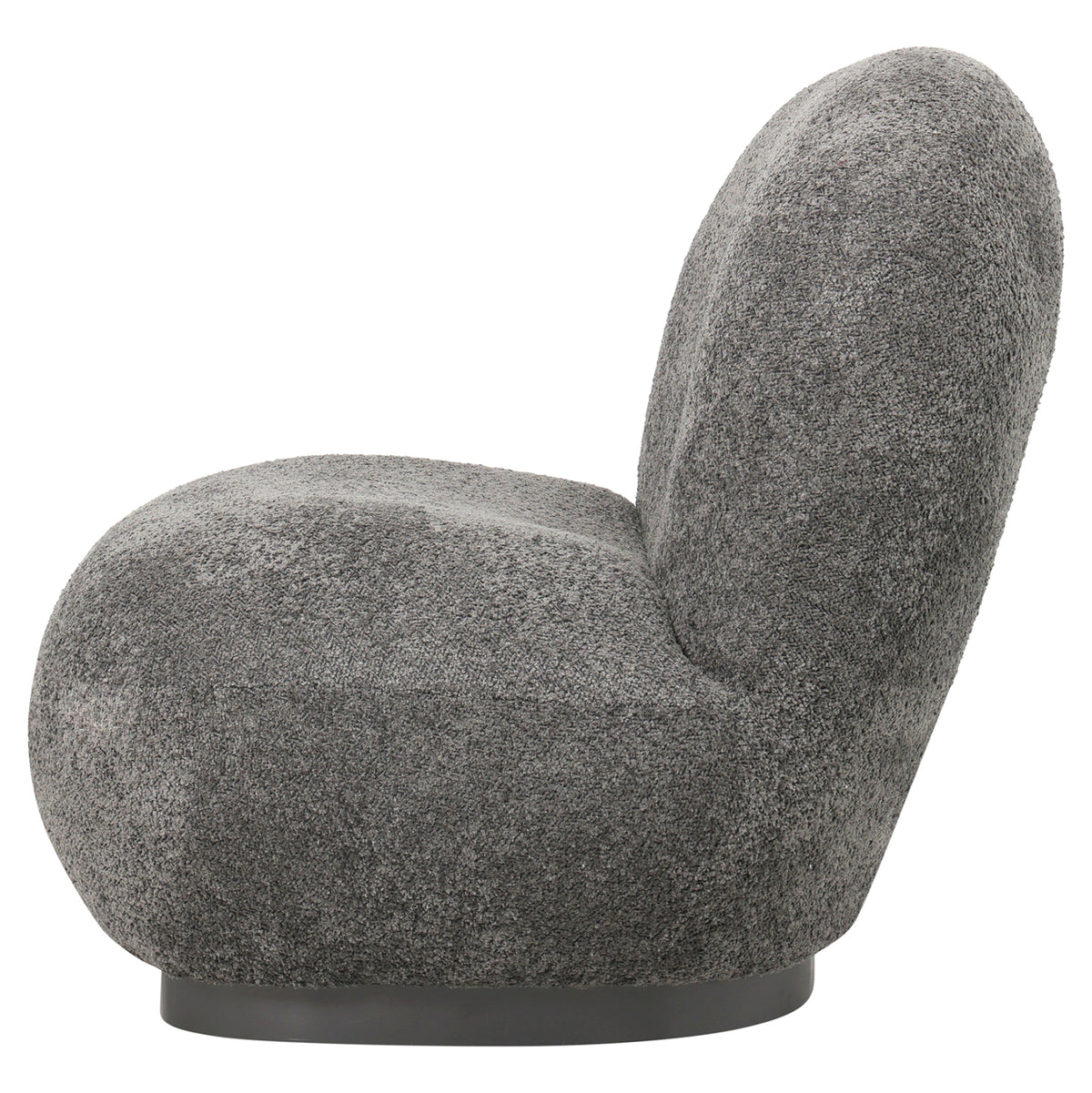 BEANY ARMCHAIR GREY BOUCLE FABRIC 85x82x77