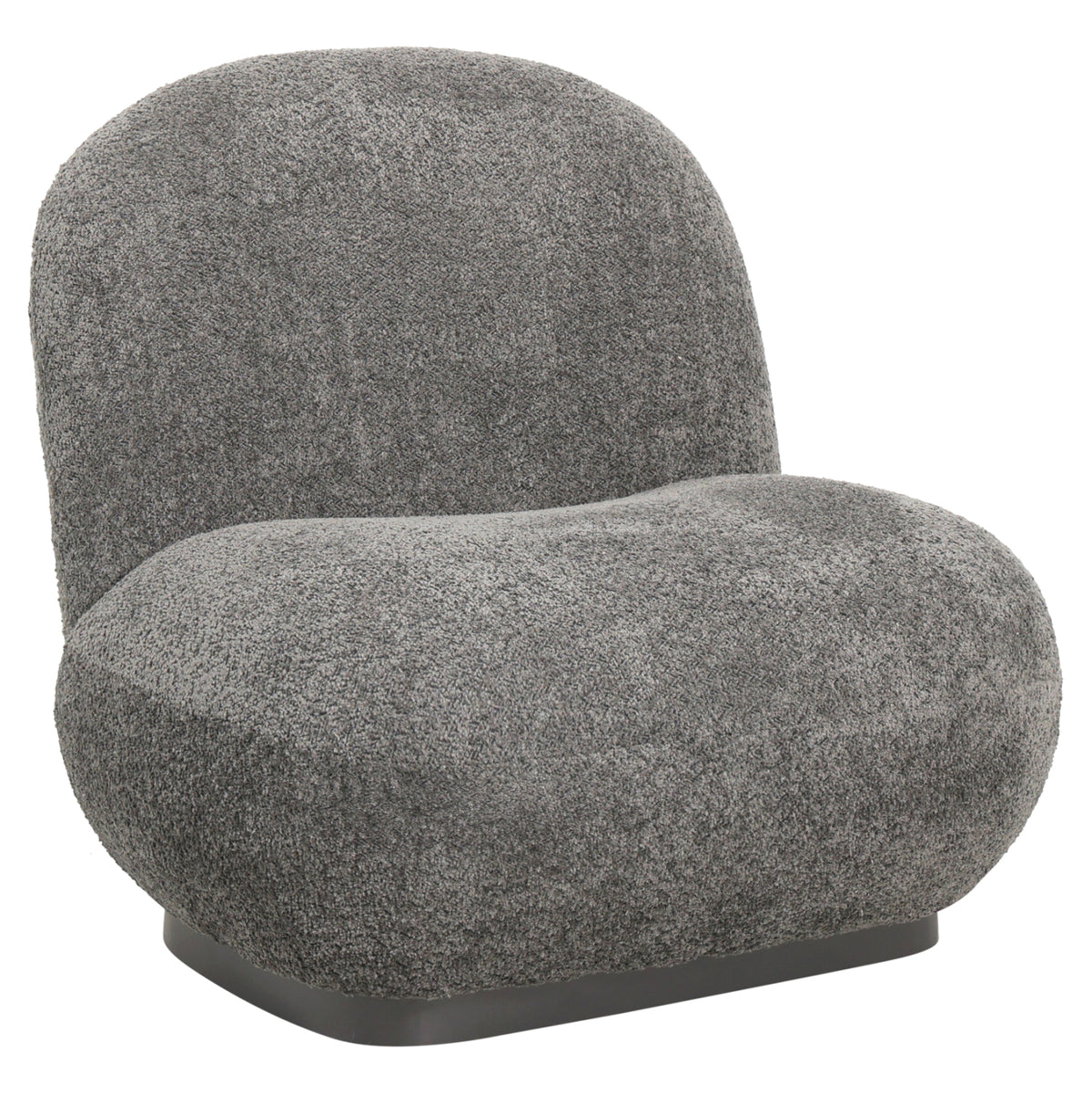 BEANY ARMCHAIR GREY BOUCLE FABRIC 85x82x77