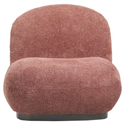ARMCHAIR BEANY PINK BOUCLE FABRIC 85x82x77