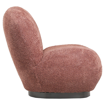 ARMCHAIR BEANY PINK BOUCLE FABRIC 85x82x77
