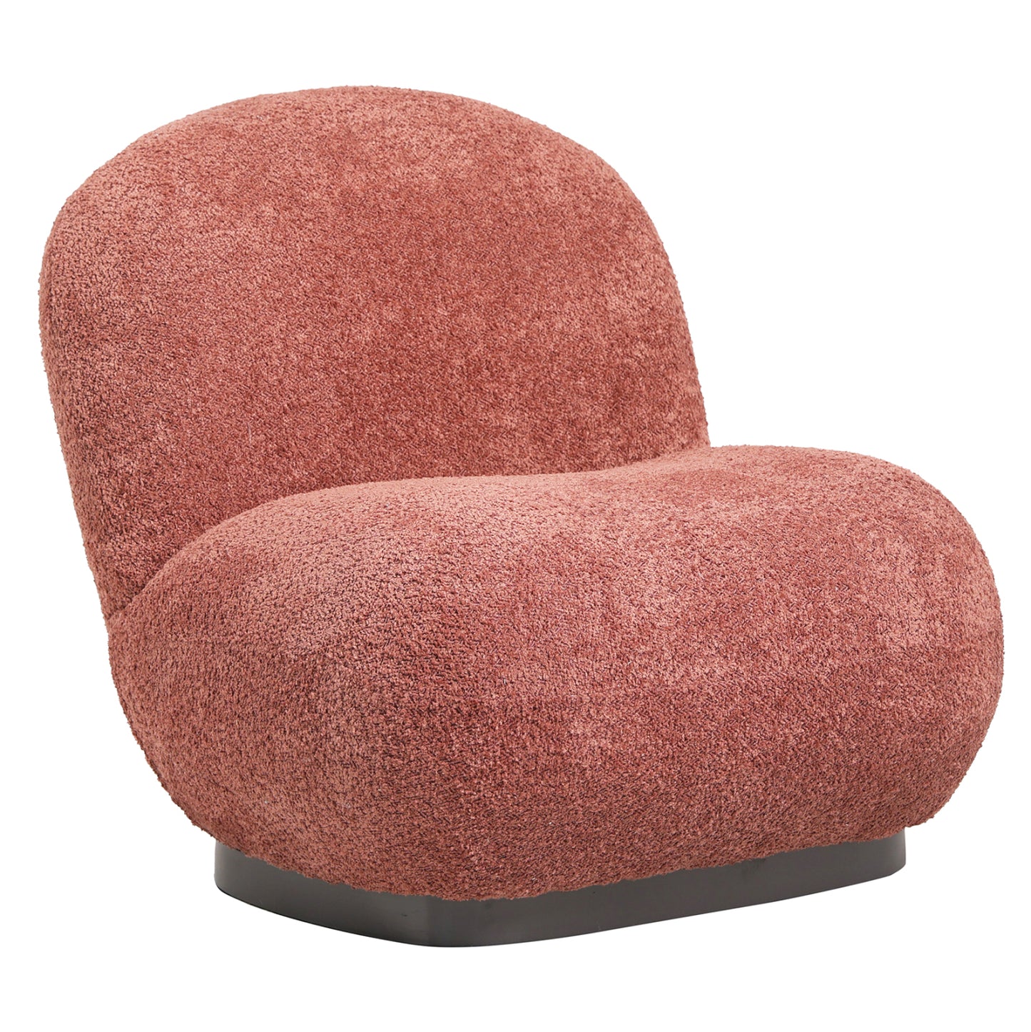 ARMCHAIR BEANY PINK BOUCLE FABRIC 85x82x77