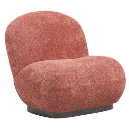 ARMCHAIR BEANY PINK BOUCLE FABRIC 85x82x77