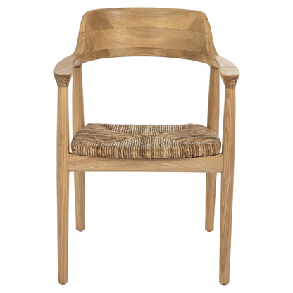 ΠΟΛΥΘΡΟΝΑ KINGSLEY ΞΥΛΟ TEAK & ΨΑΘΑ ΣΕ ΦΥΣΙΚΟ ΧΡΩΜΑ 57,5x54x80