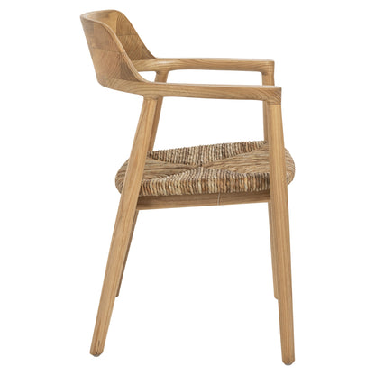 ΠΟΛΥΘΡΟΝΑ KINGSLEY ΞΥΛΟ TEAK & ΨΑΘΑ ΣΕ ΦΥΣΙΚΟ ΧΡΩΜΑ 57,5x54x80