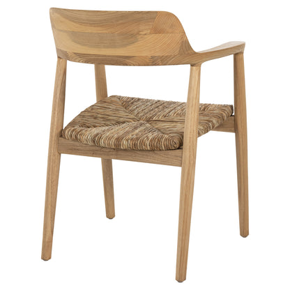 ΠΟΛΥΘΡΟΝΑ KINGSLEY ΞΥΛΟ TEAK & ΨΑΘΑ ΣΕ ΦΥΣΙΚΟ ΧΡΩΜΑ 57,5x54x80
