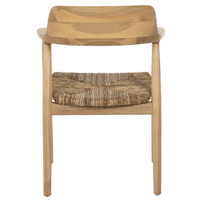 ΠΟΛΥΘΡΟΝΑ KINGSLEY ΞΥΛΟ TEAK & ΨΑΘΑ ΣΕ ΦΥΣΙΚΟ ΧΡΩΜΑ 57,5x54x80