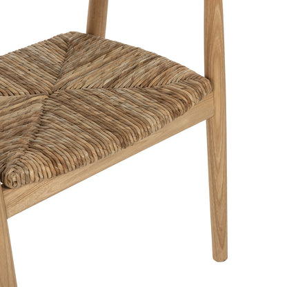 ΠΟΛΥΘΡΟΝΑ KINGSLEY ΞΥΛΟ TEAK & ΨΑΘΑ ΣΕ ΦΥΣΙΚΟ ΧΡΩΜΑ 57,5x54x80