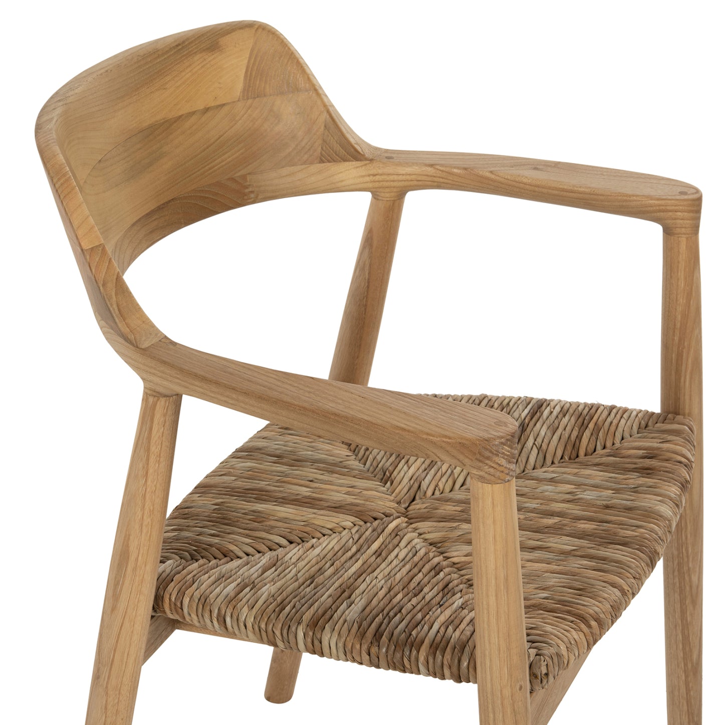 ΠΟΛΥΘΡΟΝΑ KINGSLEY ΞΥΛΟ TEAK & ΨΑΘΑ ΣΕ ΦΥΣΙΚΟ ΧΡΩΜΑ 57,5x54x80