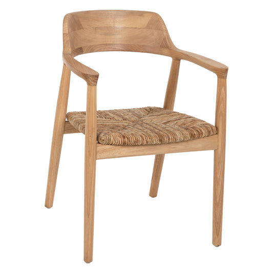 ΠΟΛΥΘΡΟΝΑ KINGSLEY ΞΥΛΟ TEAK & ΨΑΘΑ ΣΕ ΦΥΣΙΚΟ ΧΡΩΜΑ 57,5x54x80