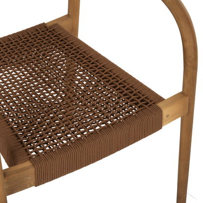 ΠΟΛΥΘΡΟΝΑ OSLO ΞΥΛΟ TEAK ΦΥΣΙΚΟ & ΚΑΦΕ ΣΧΟΙΝΙ 55x54x80