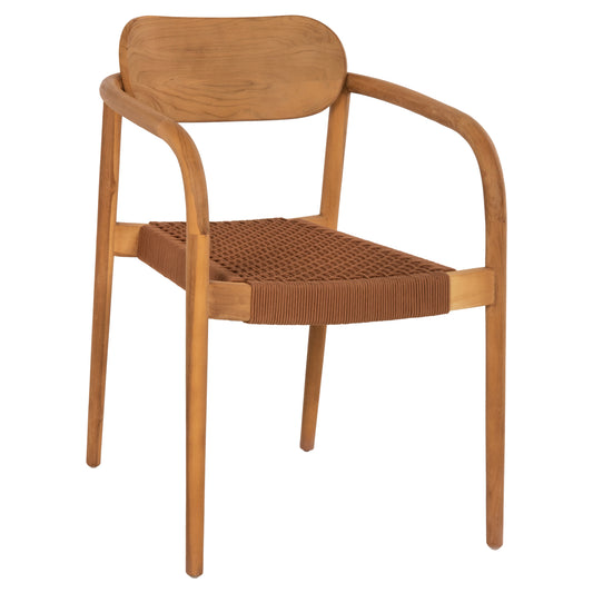 ΠΟΛΥΘΡΟΝΑ OSLO ΞΥΛΟ TEAK ΦΥΣΙΚΟ & ΚΑΦΕ ΣΧΟΙΝΙ 55x54x80