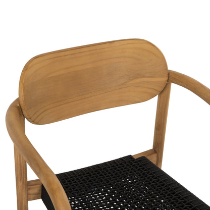 ΠΟΛΥΘΡΟΝΑ OSLO ΞΥΛΟ TEAK ΦΥΣΙΚΟ & ΜΑΥΡΟ ΣΧΟΙΝΙ 55x54x80