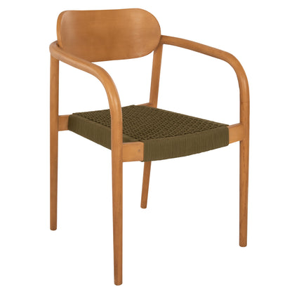 ΠΟΛΥΘΡΟΝΑ OSLO ΞΥΛΟ TEAK ΦΥΣΙΚΟ & ΠΡΑΣΙΝΟ ΣΧΟΙΝΙ 55x54x80