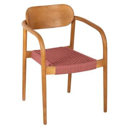 ΠΟΛΥΘΡΟΝΑ OSLO ΞΥΛΟ TEAK ΦΥΣΙΚΟ & ΡΟΖ ΣΧΟΙΝΙ 55x54x80