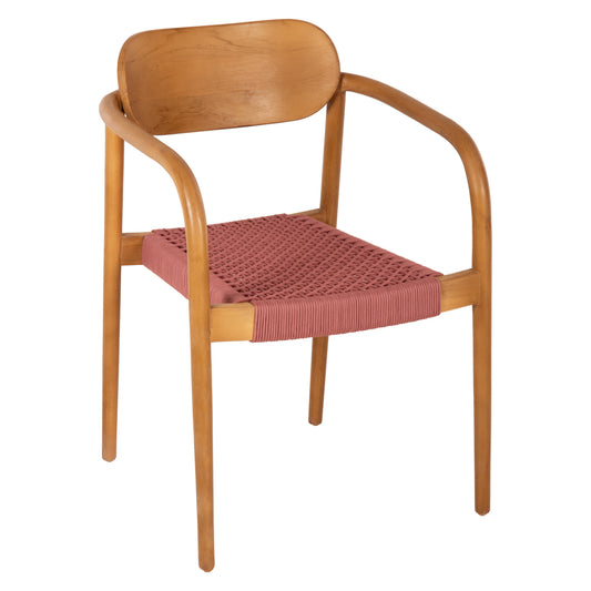 ΠΟΛΥΘΡΟΝΑ OSLO ΞΥΛΟ TEAK ΦΥΣΙΚΟ & ΡΟΖ ΣΧΟΙΝΙ 55x54x80