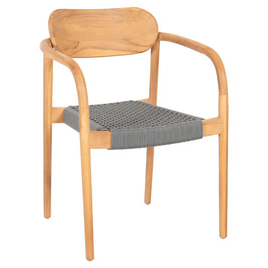 ΠΟΛΥΘΡΟΝΑ OSLO ΞΥΛΟ TEAK ΦΥΣΙΚΟ & ΓΚΡΙ ΣΧΟΙΝΙ 55x54x80