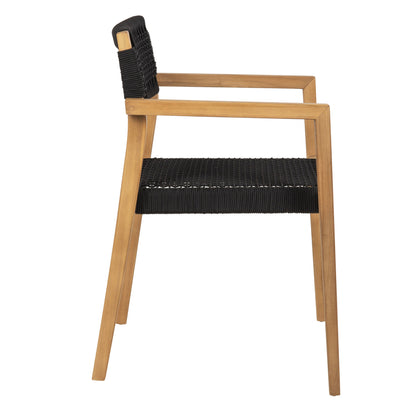 ΠΟΛΥΘΡΟΝΑ CHARLOTTE ΞΥΛΟ TEAK ΦΥΣΙΚΟ & ΜΑΥΡΟ ΣΧΟΙΝΙ 59x54x83