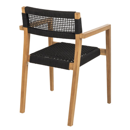 ΠΟΛΥΘΡΟΝΑ CHARLOTTE ΞΥΛΟ TEAK ΦΥΣΙΚΟ & ΜΑΥΡΟ ΣΧΟΙΝΙ 59x54x83