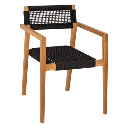 ΠΟΛΥΘΡΟΝΑ CHARLOTTE ΞΥΛΟ TEAK ΦΥΣΙΚΟ & ΜΑΥΡΟ ΣΧΟΙΝΙ 59x54x83