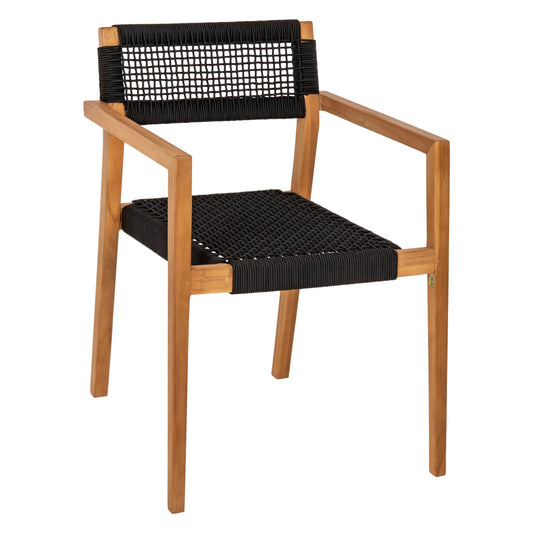 ΠΟΛΥΘΡΟΝΑ CHARLOTTE ΞΥΛΟ TEAK ΦΥΣΙΚΟ & ΜΑΥΡΟ ΣΧΟΙΝΙ 59x54x83