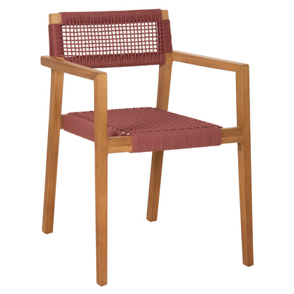 ΠΟΛΥΘΡΟΝΑ CHARLOTTE ΞΥΛΟ TEAK ΦΥΣΙΚΟ & ΡΟΖ ΣΧΟΙΝΙ 59x54x83