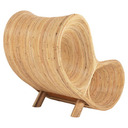 ΠΟΛΥΘΡΟΝΑ CURVY LOUNGE ΑΠΟ RATTAN ΣΕ ΦΥΣΙΚΗ ΑΠΟΧΡΩΣΗ 63x128x97